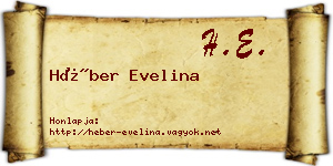 Héber Evelina névjegykártya